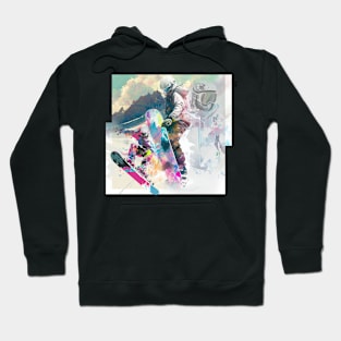 Snowboard art gift Hoodie